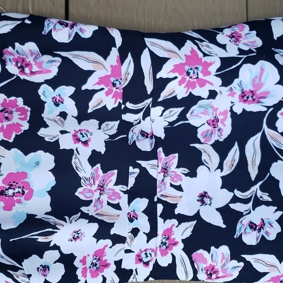 Banana Republic Floral Ruffle Wrap Racerback Dress Navy & Purple Floral 0 - Picture 7 of 15